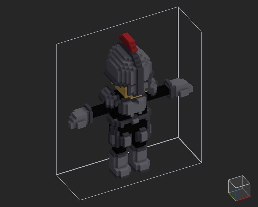100 Characters in voxel Low-poly 3D model_1