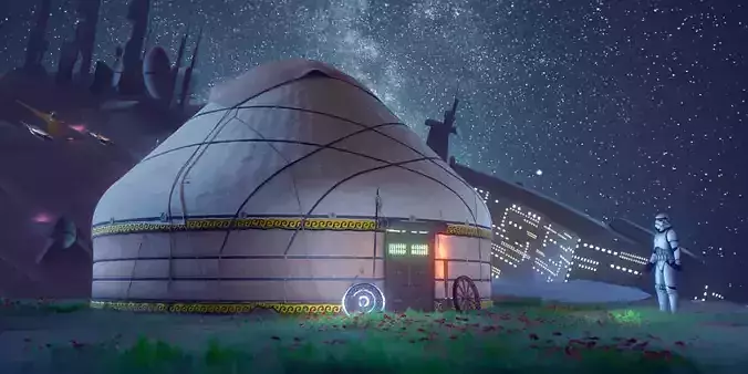 3D model of a yurt 3D model