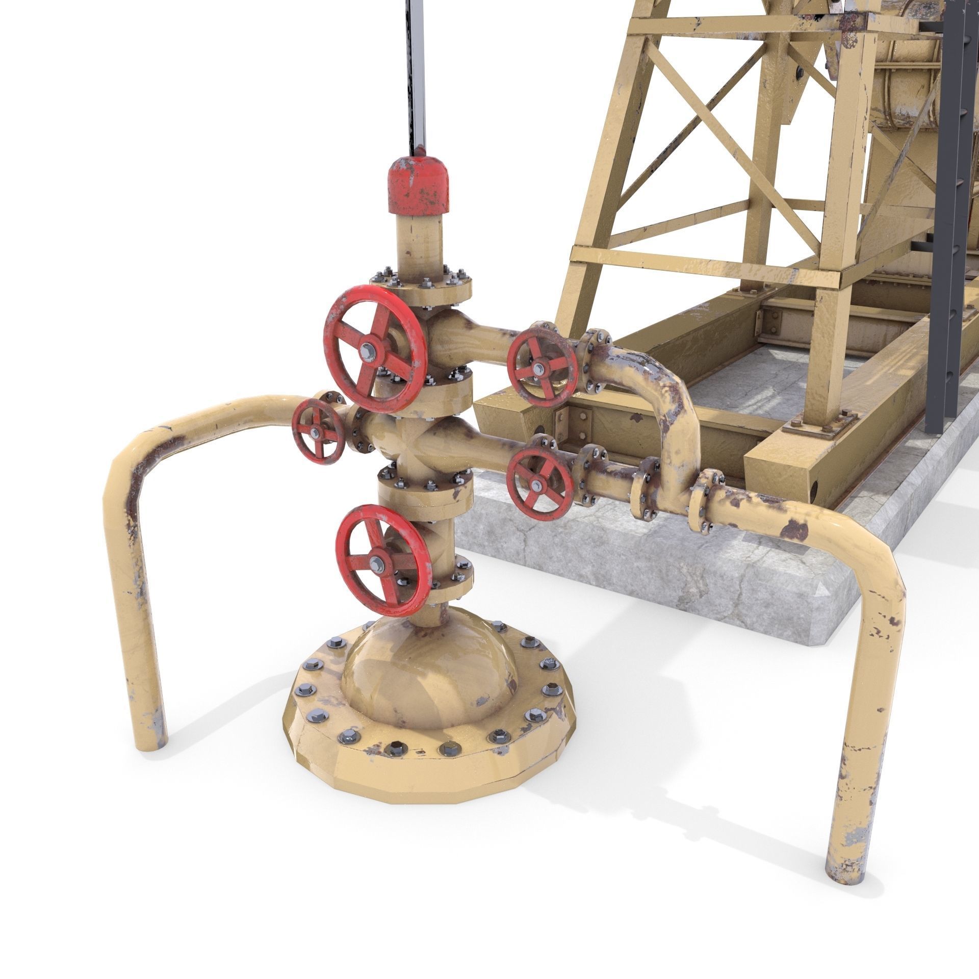 Oil Pumpjack 3 3D model_6