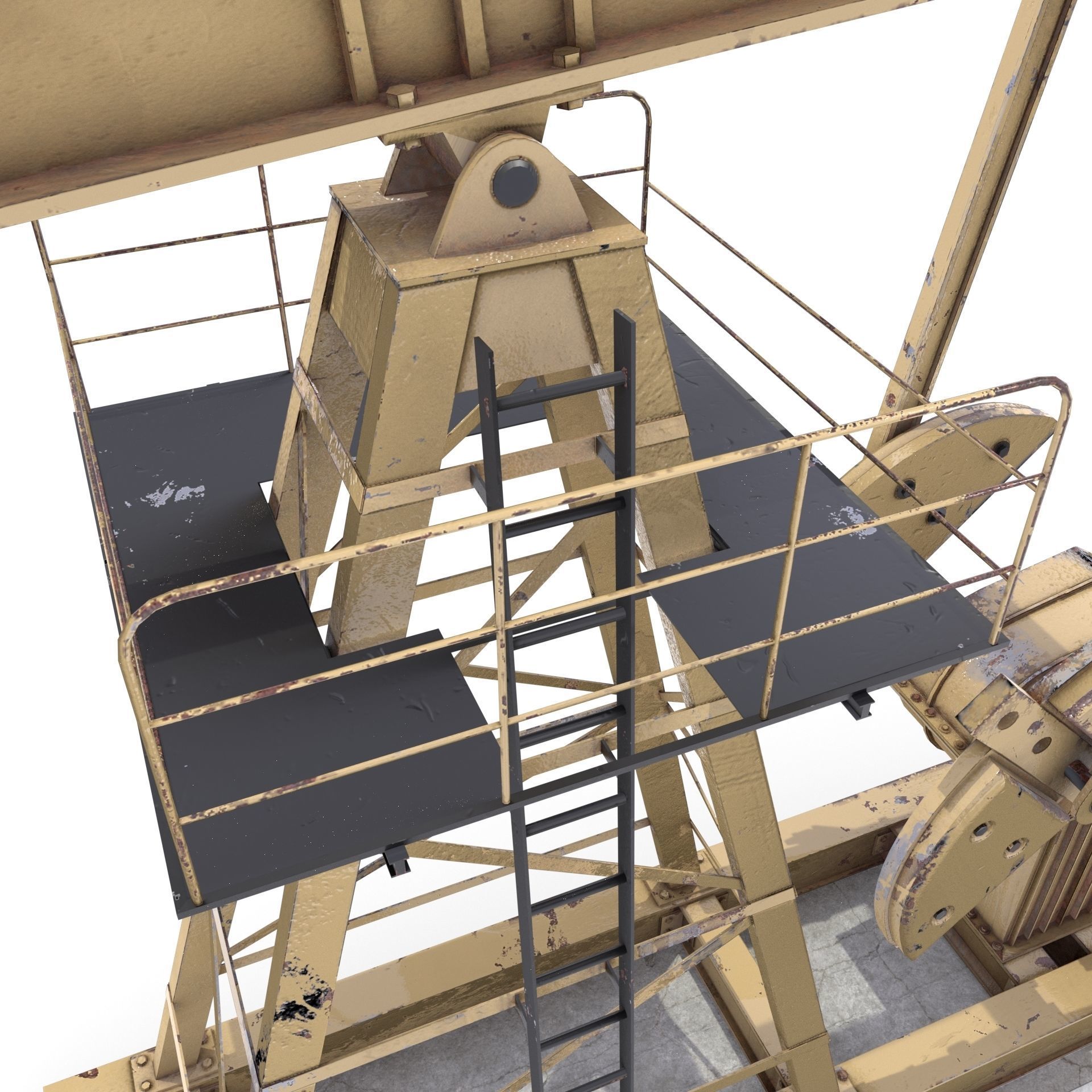 Oil Pumpjack 3 3D model_5