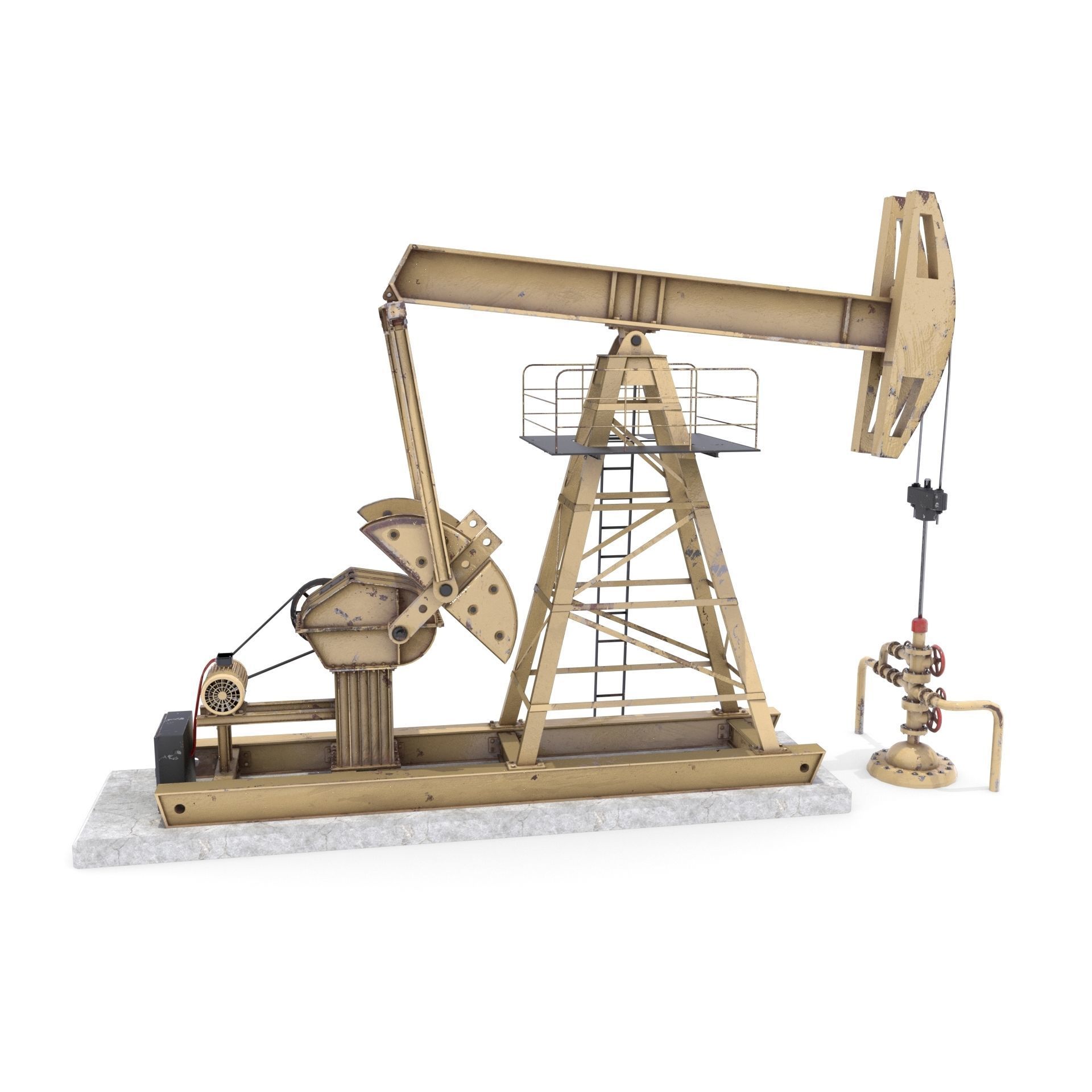 Oil Pumpjack 3 3D model_2