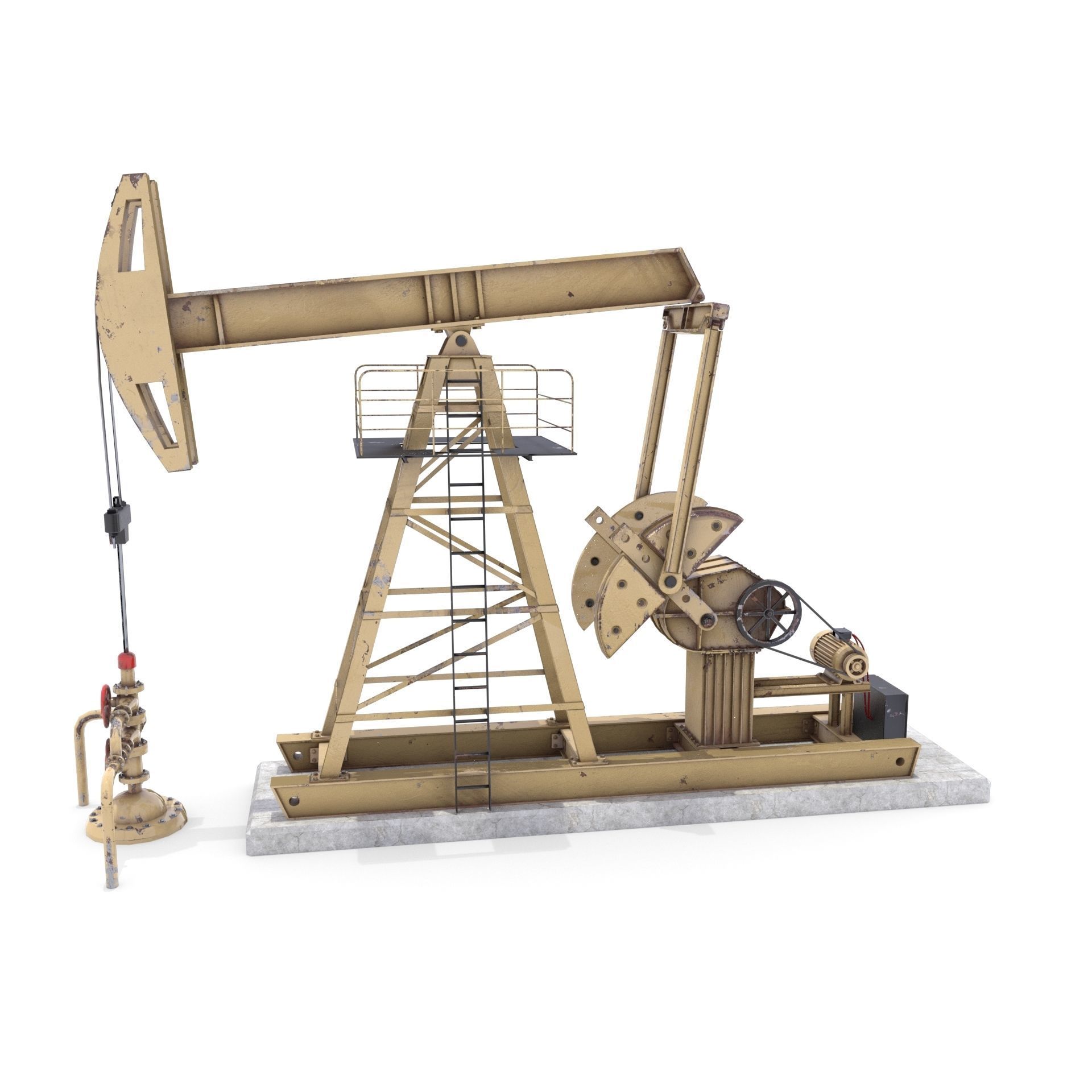 Oil Pumpjack 3 3D model_3