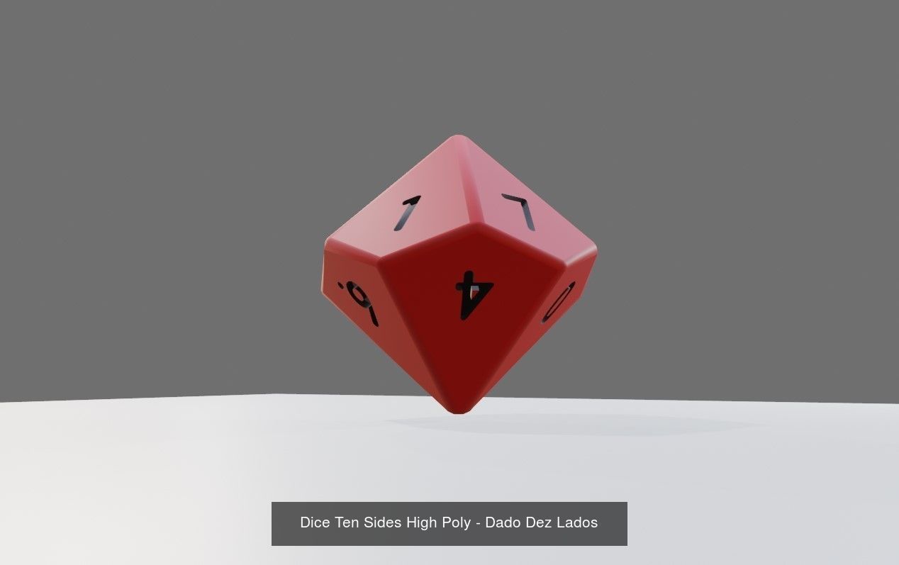 RPG Dices Full Pack - Pacote de Dados 3D Model Collection_10