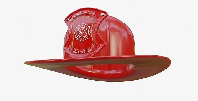 fire fighter helmet uv unwrapped Low-poly 3D model