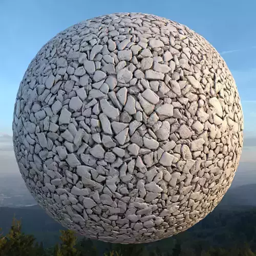White small Gravel Pebbles material Seamless Texture