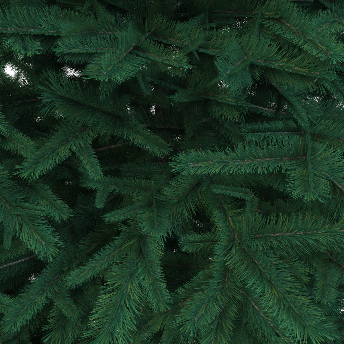 Christmas tree Low-poly 3D model_4