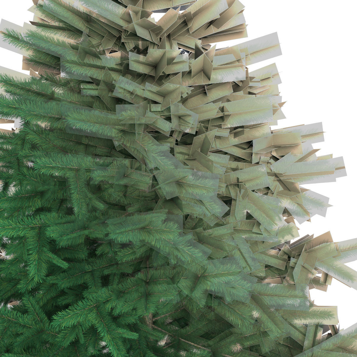 Christmas tree Low-poly 3D model_5