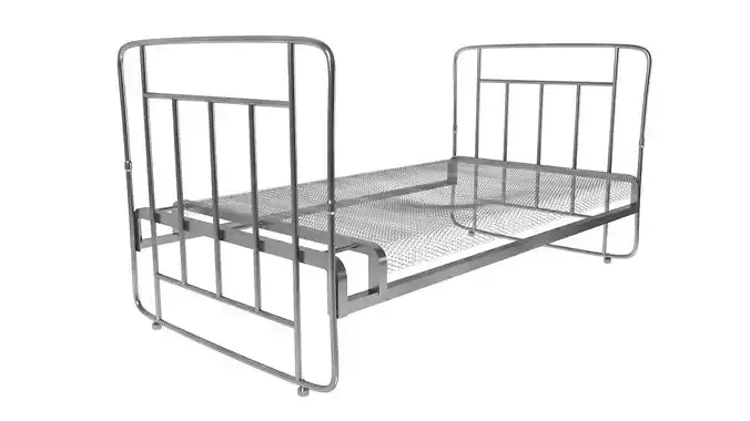Old style metal bed 3d model 3D model