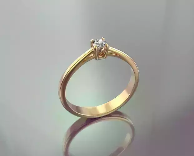 Solitaire engagement ring