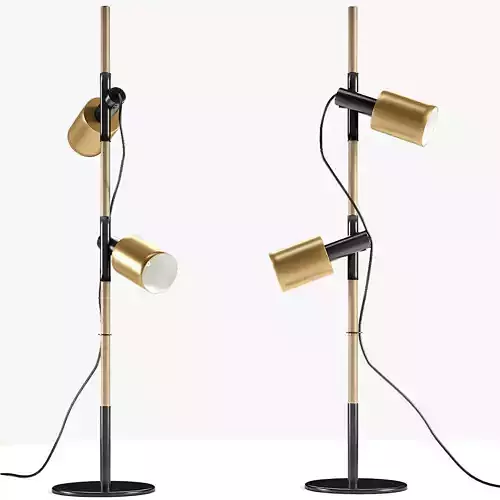 Carson floor lamp brushed brass 3D model