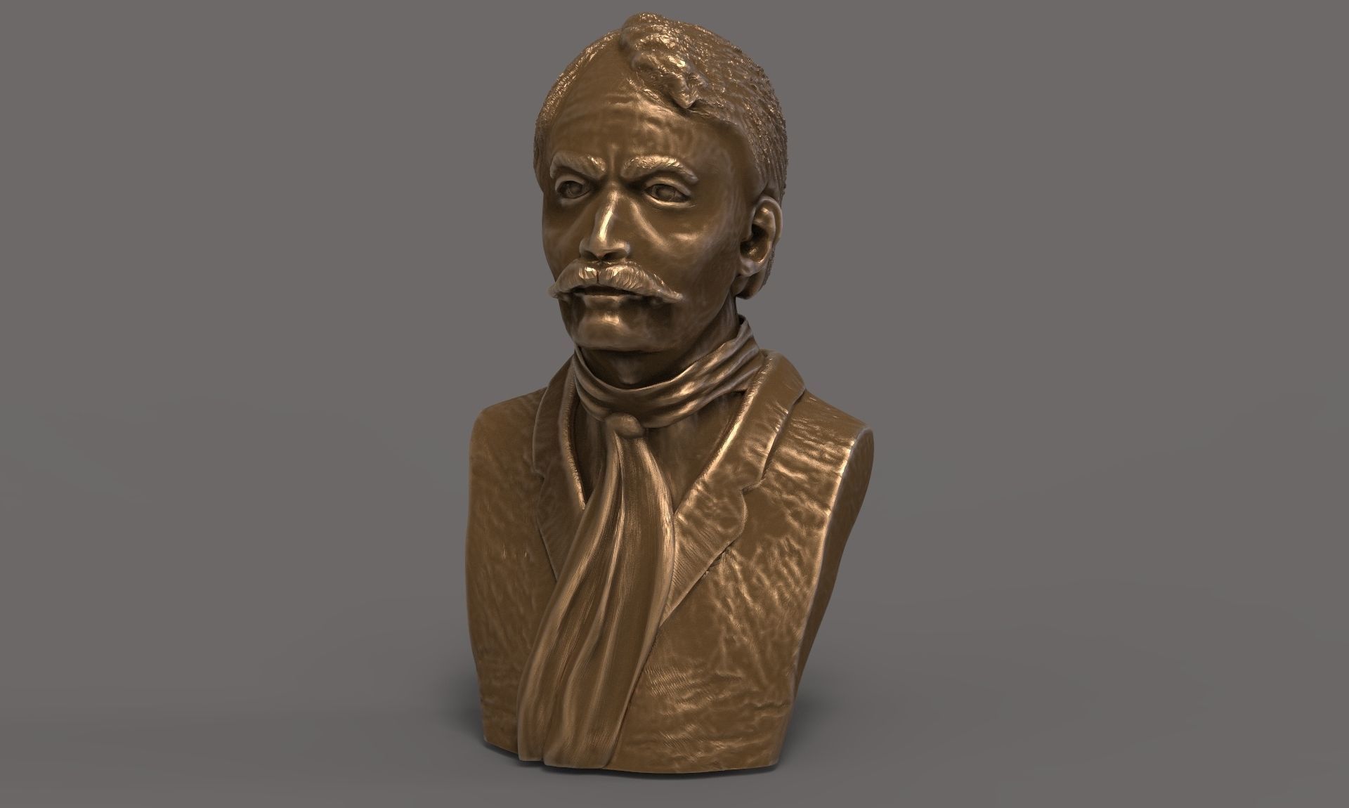 Emiliano Zapata Bust 3D print model_2
