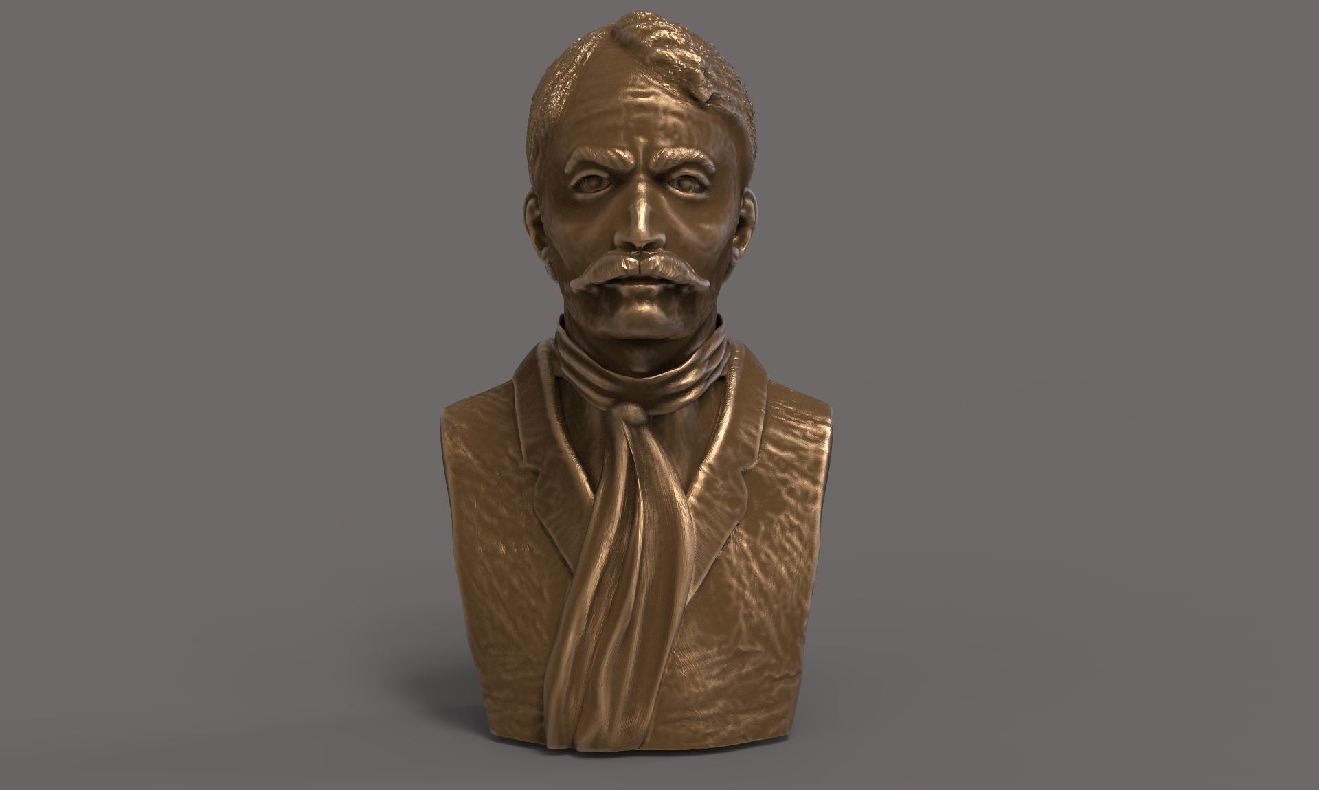 Emiliano Zapata Bust 3D print model_4