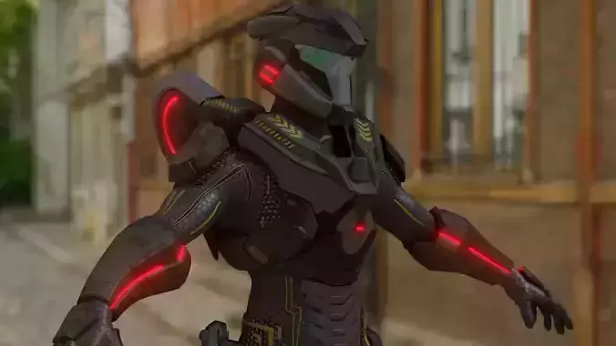 Ouzer Futurys Soldier 3D model