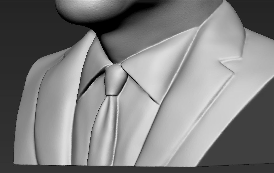 John F Kennedy bust 3D printing ready stl obj formats 3D print model_20