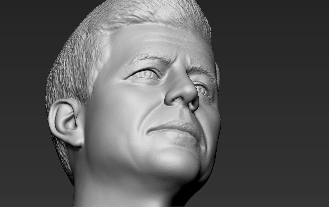 John F Kennedy bust 3D printing ready stl obj formats 3D print model_19