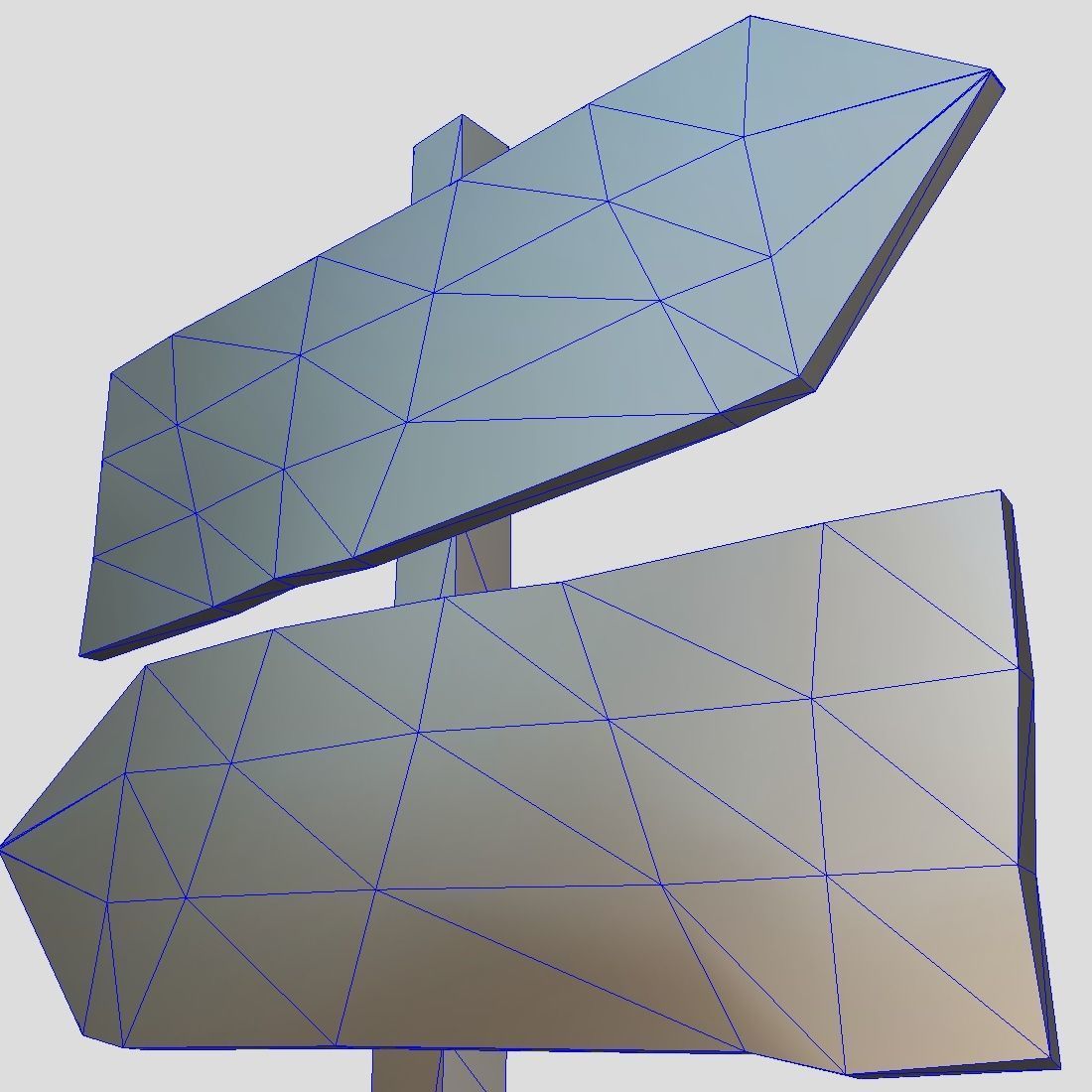 Wooden Sign 2 Low-poly 3D model_15