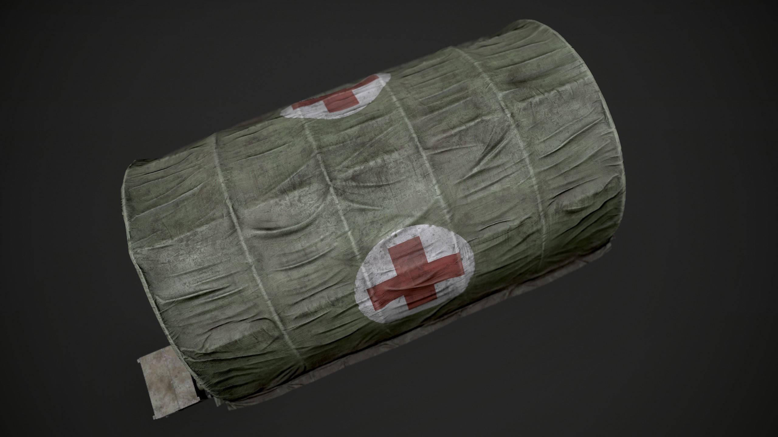 Modern Military Tent Videogame Asset enhanced edition Low-poly 3D model_8