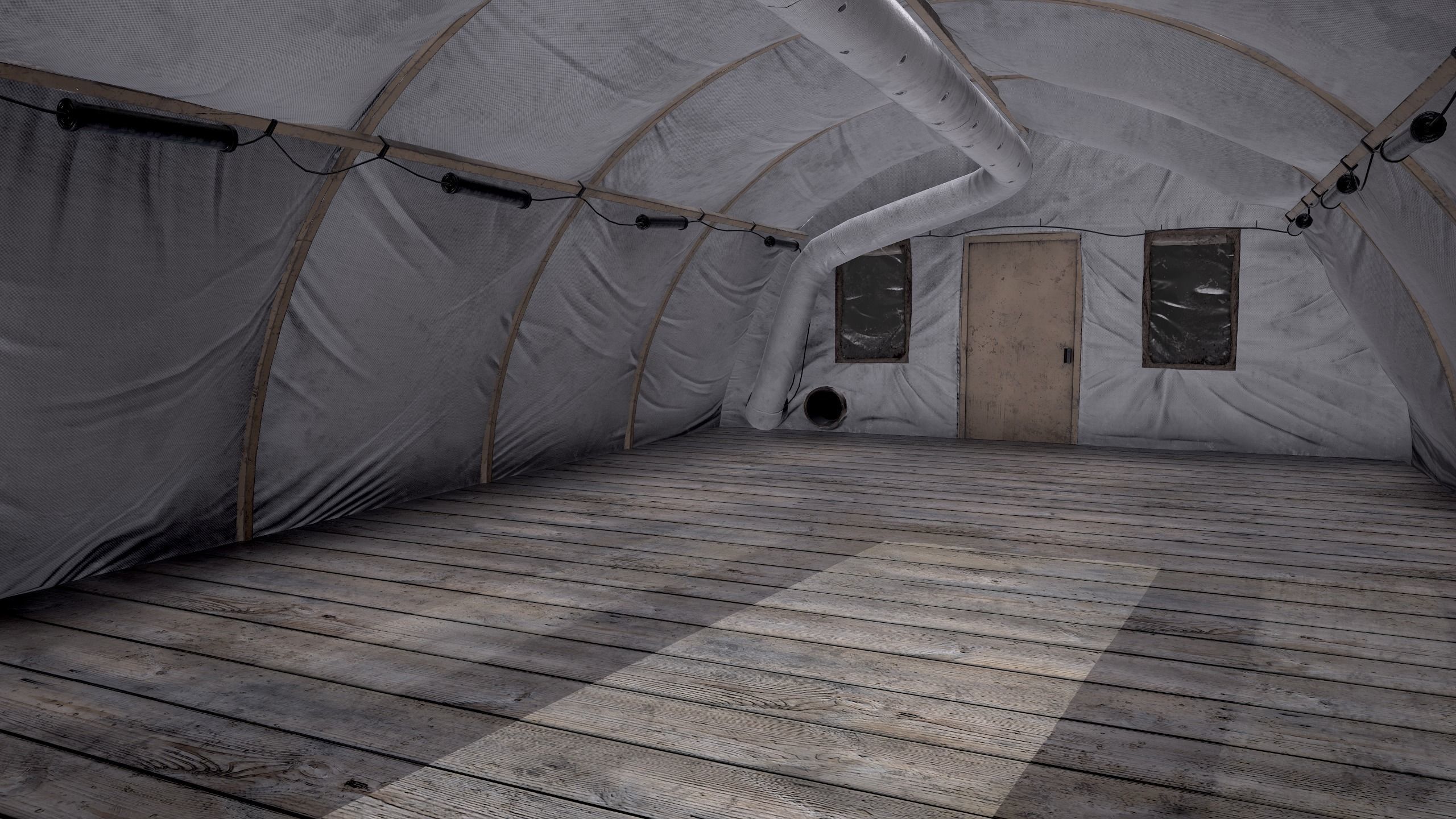 Modern Military Tent Videogame Asset enhanced edition Low-poly 3D model_14