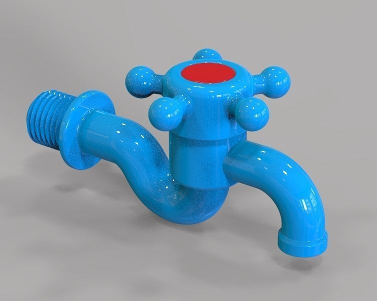 Water Tap 3D print model_3