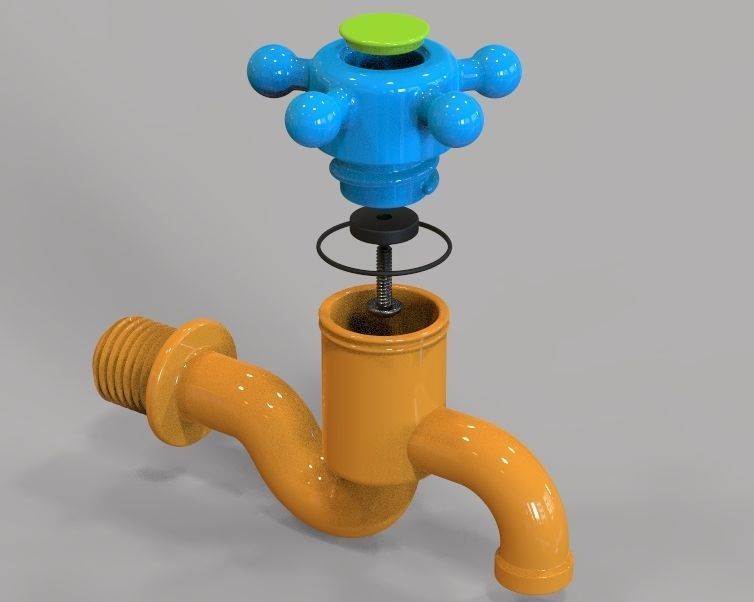 Water Tap 3D print model_13