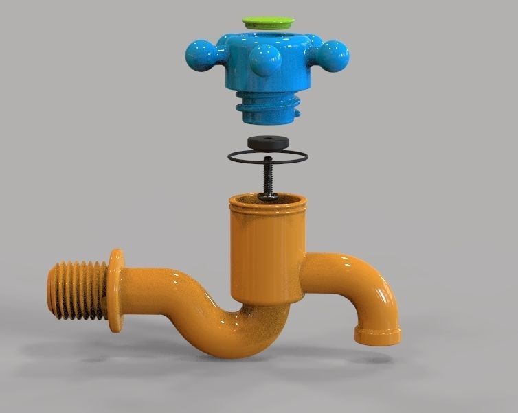 Water Tap 3D print model_14