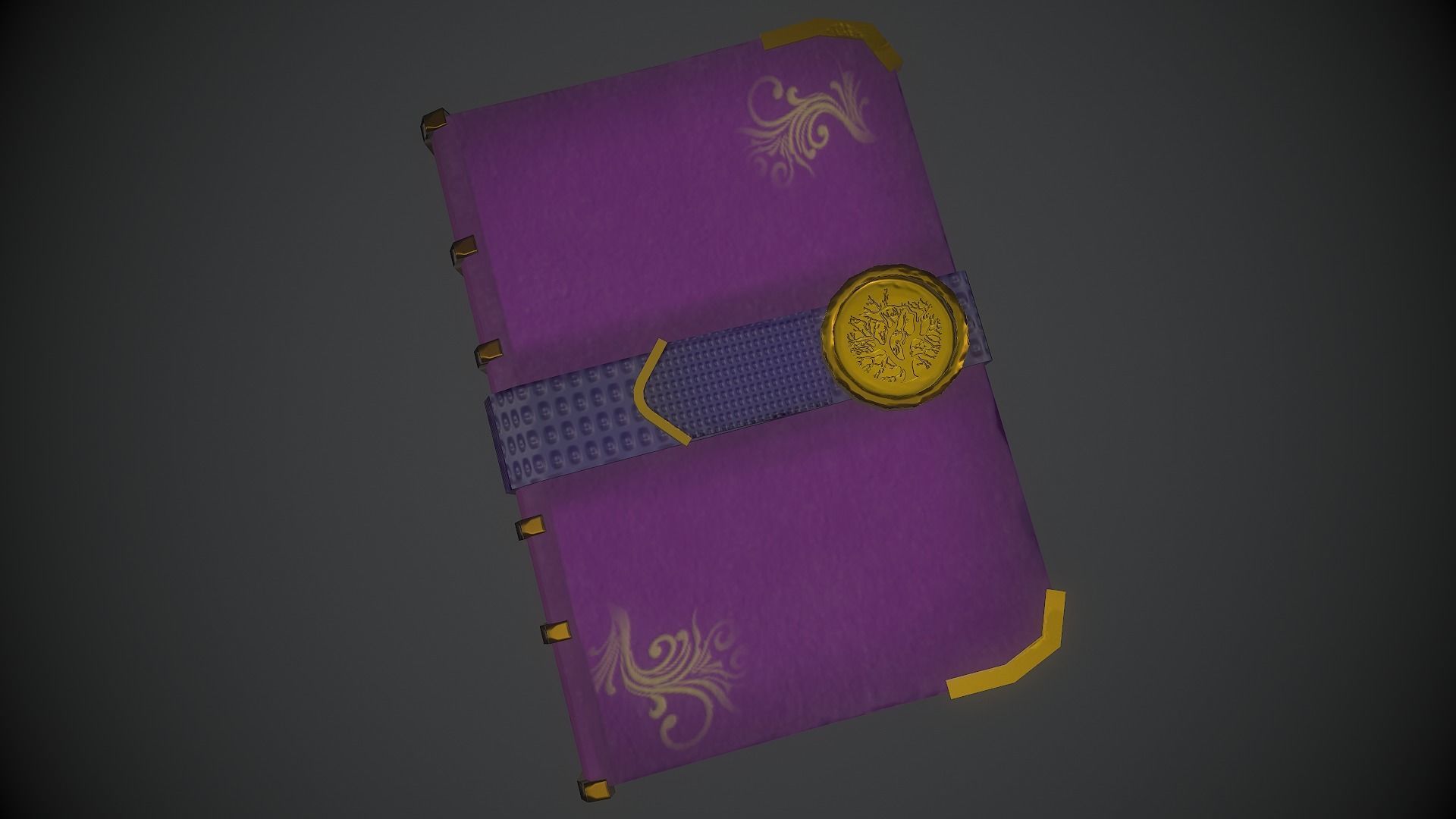 Stylized book Low-poly 3D model_6