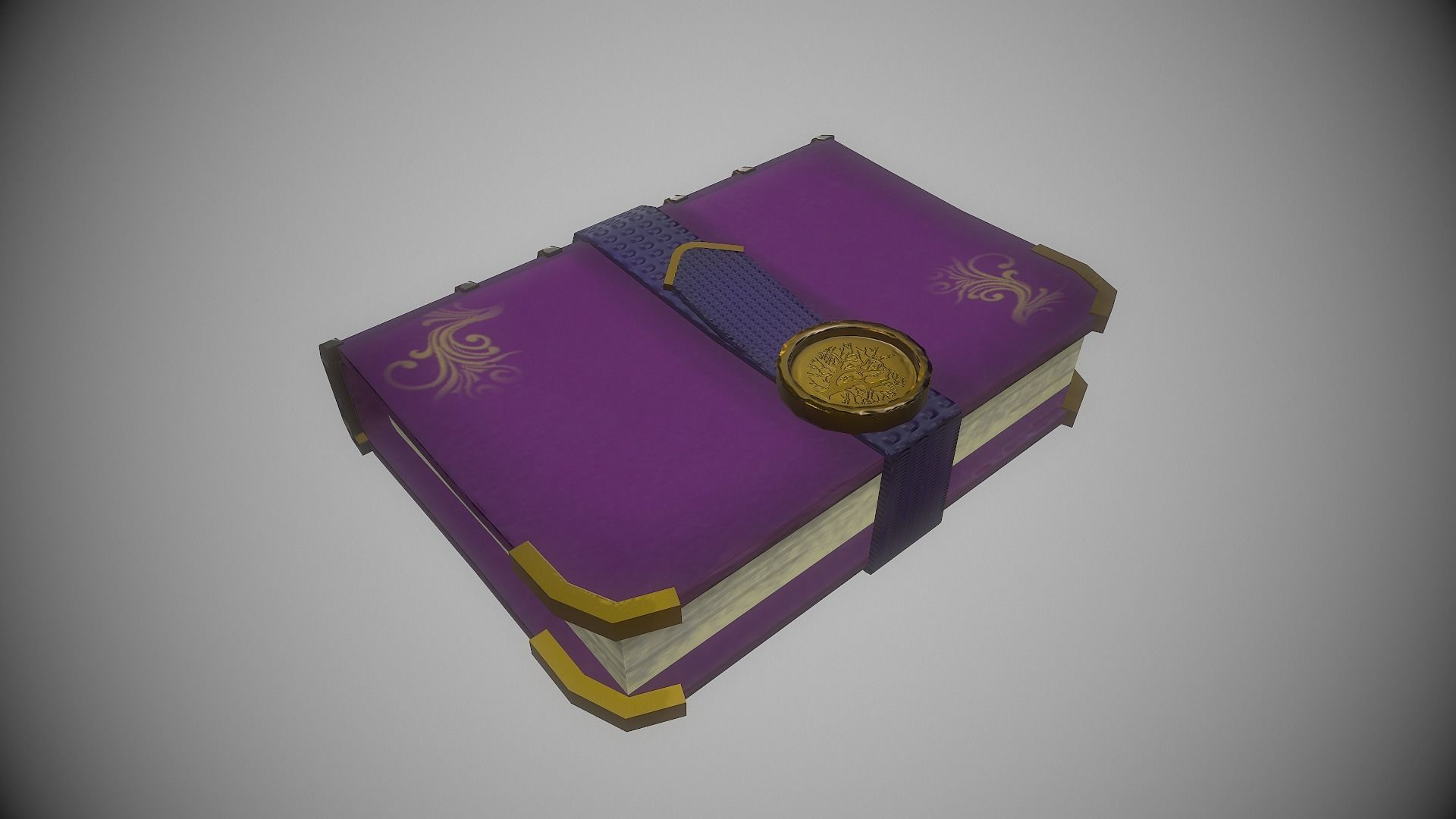 Stylized book Low-poly 3D model_7
