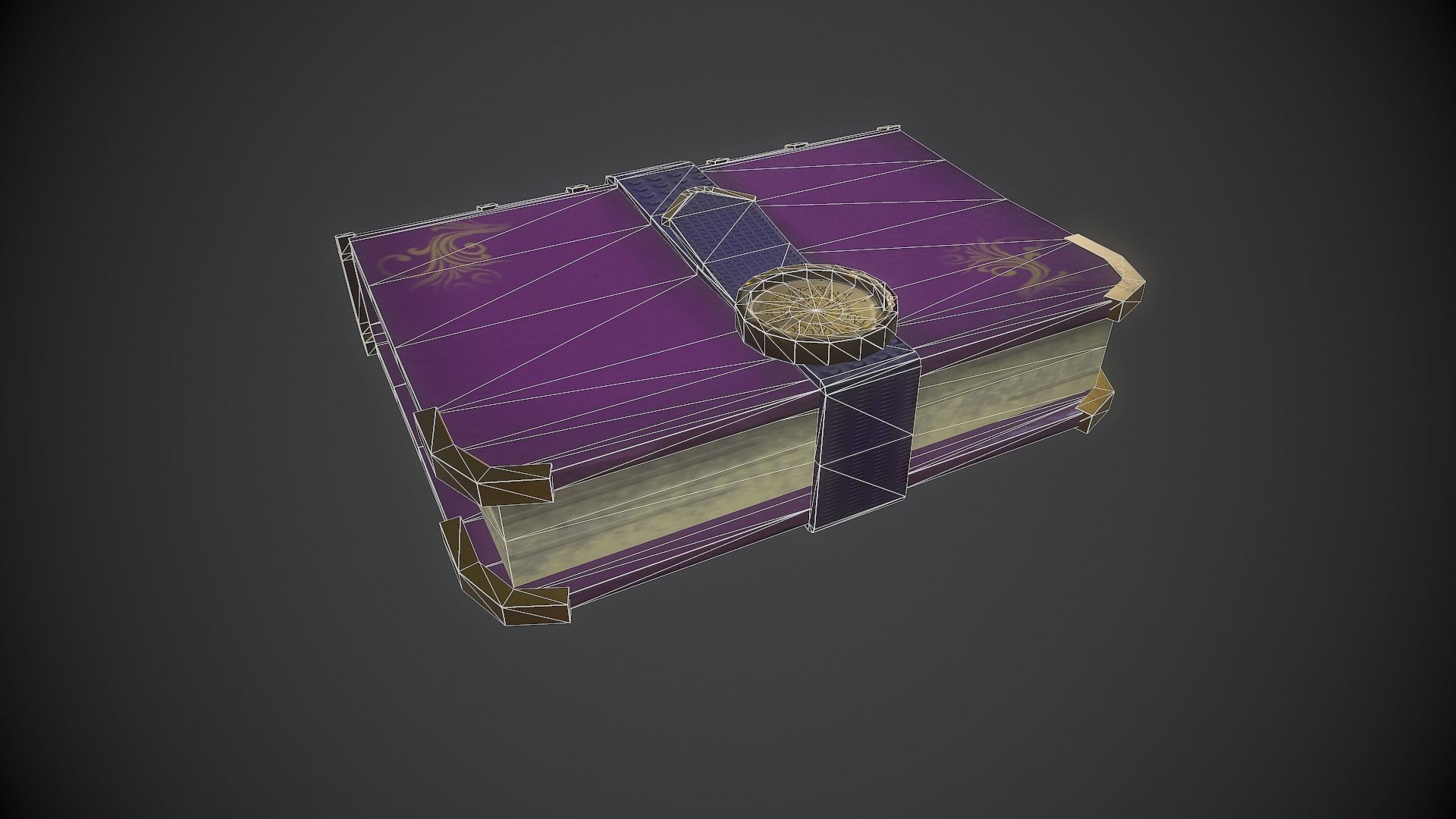 Stylized book Low-poly 3D model_5