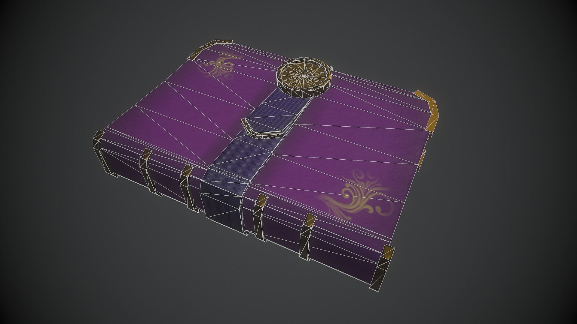 Stylized book Low-poly 3D model_4