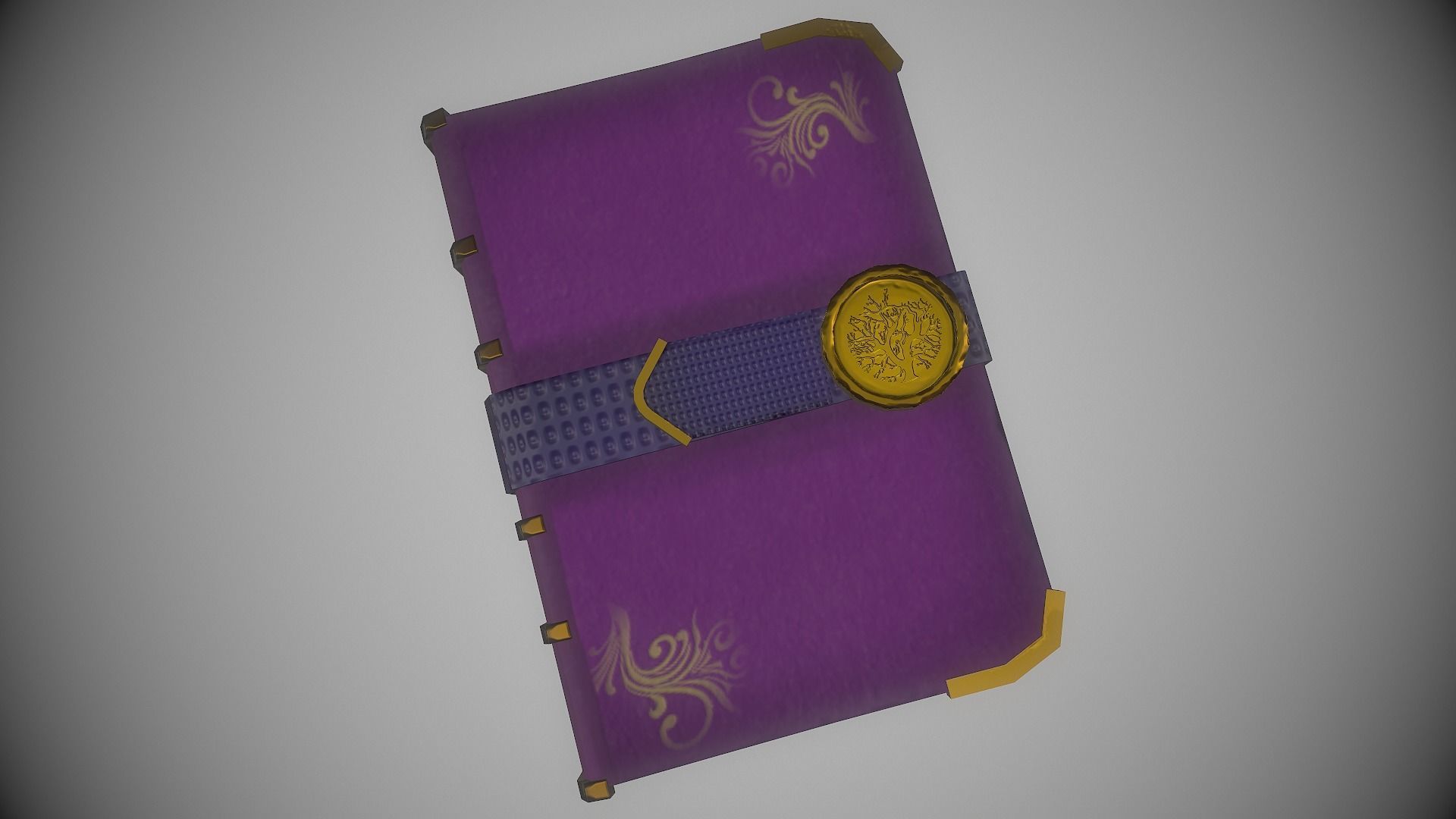 Stylized book Low-poly 3D model_3