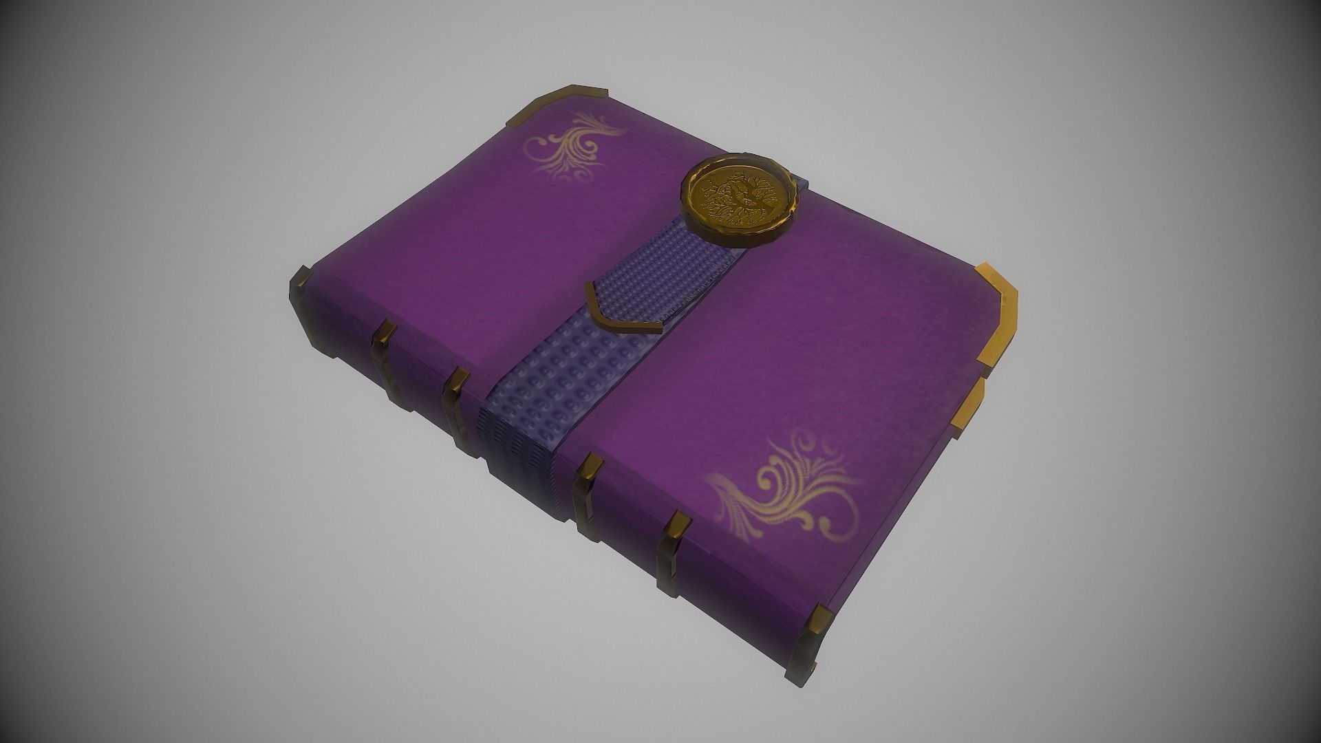 Stylized book Low-poly 3D model_8