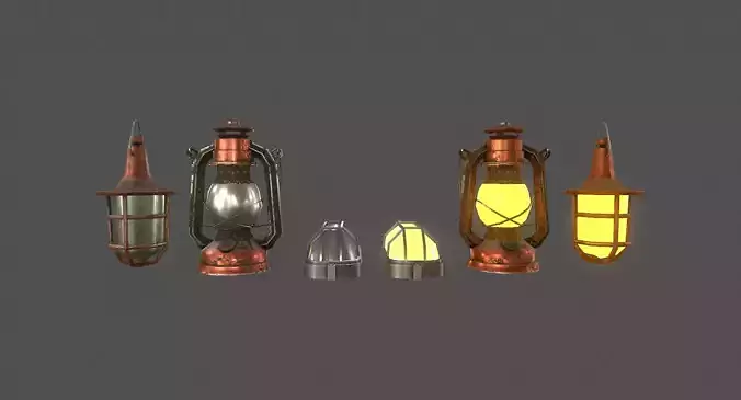 Lamps Set - Game Ready lantern