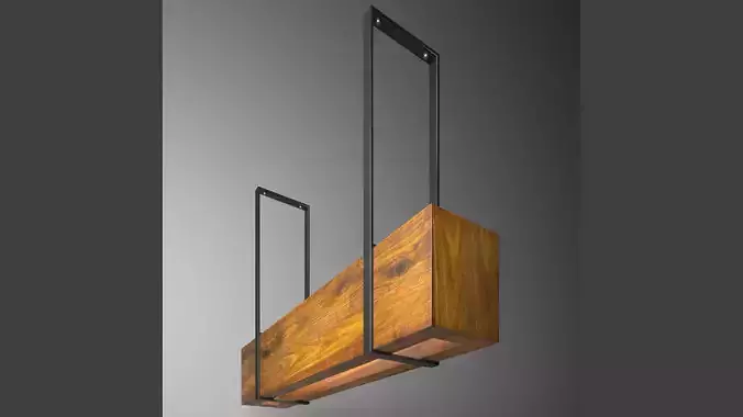 wooden light  Free 3D model