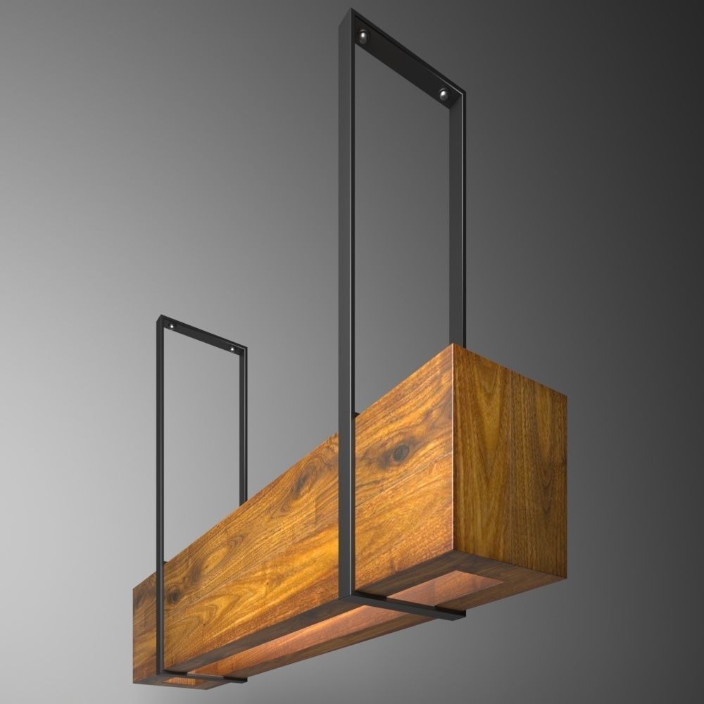 wooden light  Free 3D model_1
