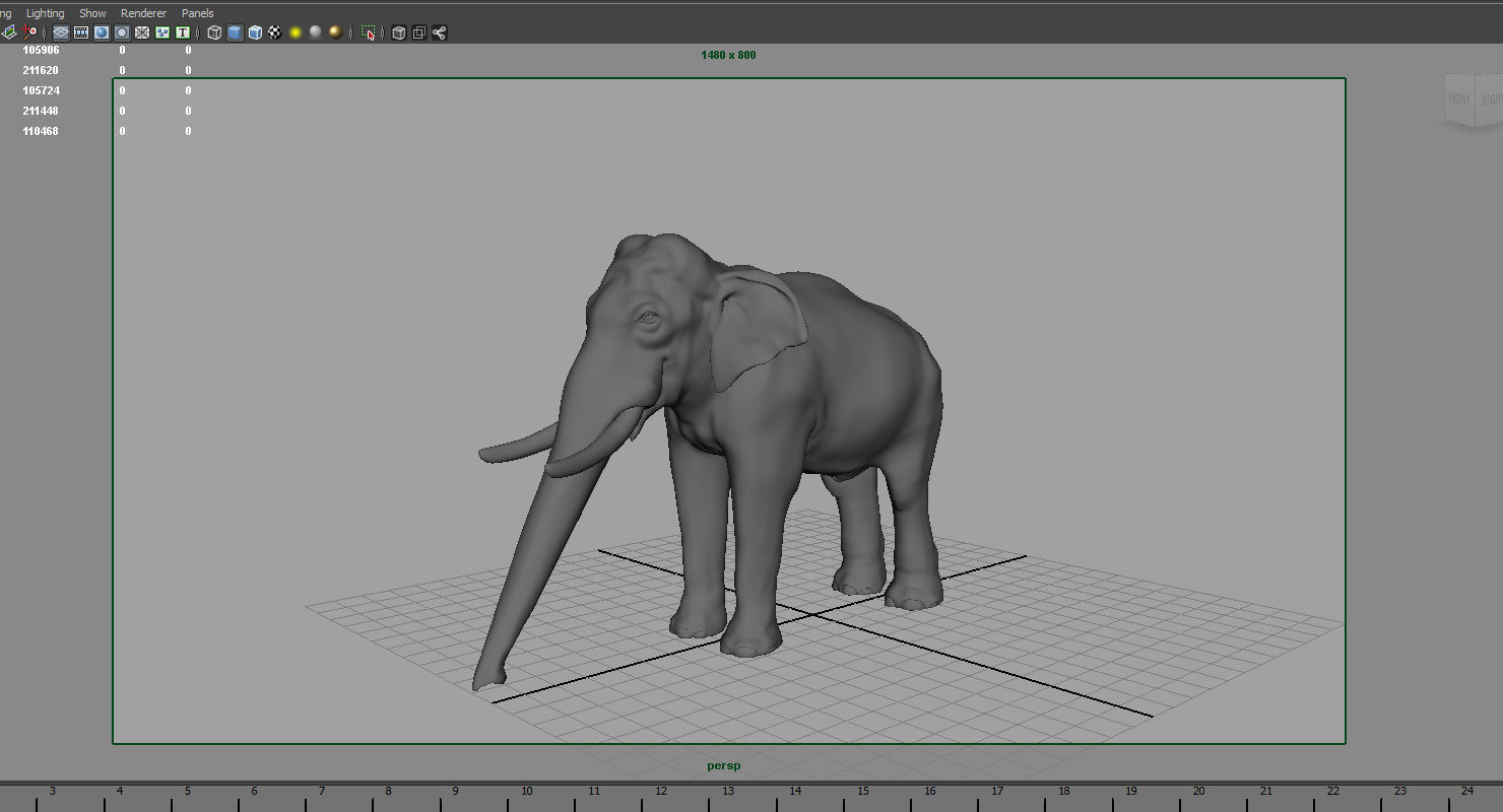 elephant 3d model 3D model_4