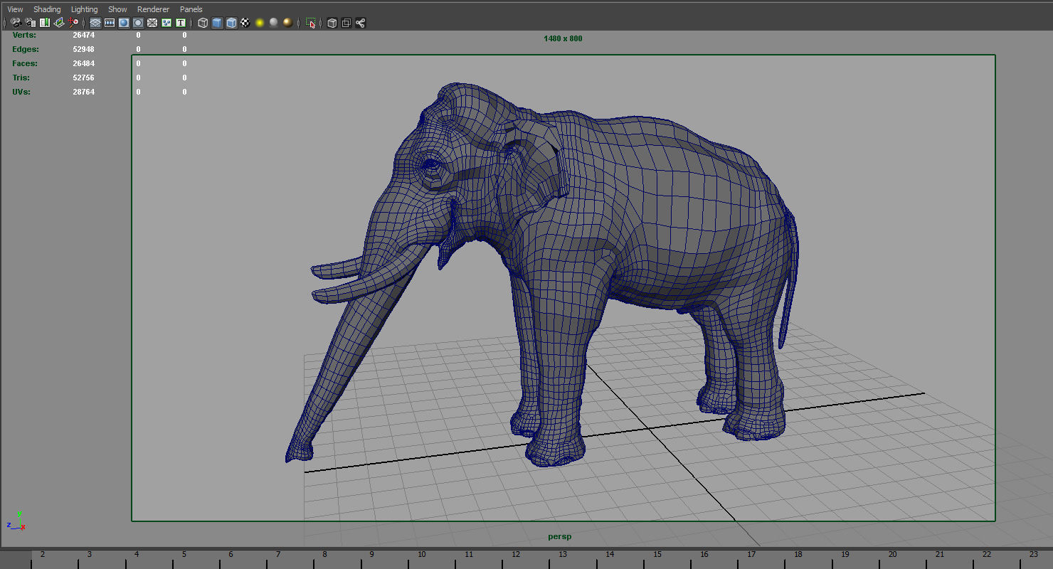 elephant 3d model 3D model_5