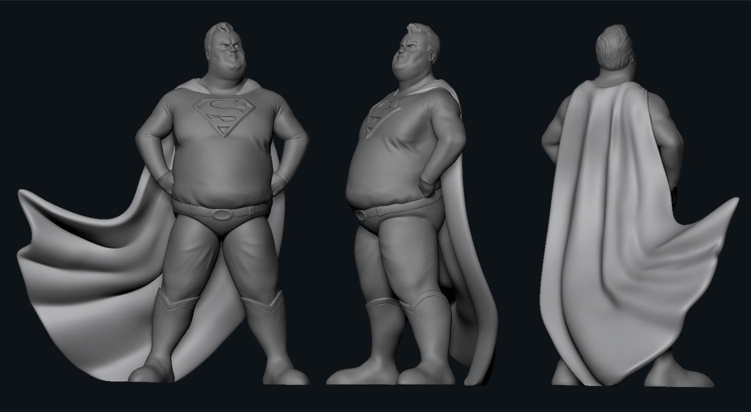 Superman Retired 3D print model_6