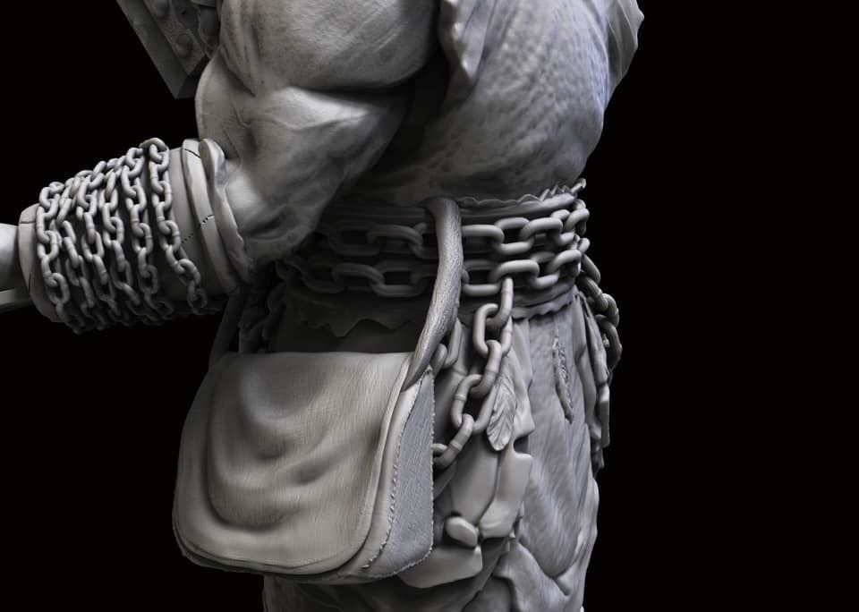 Thrall warhammer dwarves statue 3D print model_4