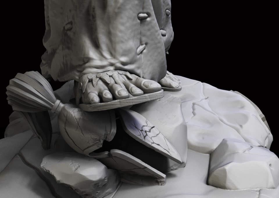 Thrall warhammer dwarves statue 3D print model_3