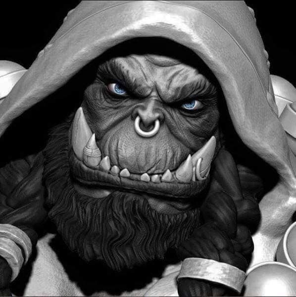 Thrall warhammer dwarves statue 3D print model_1