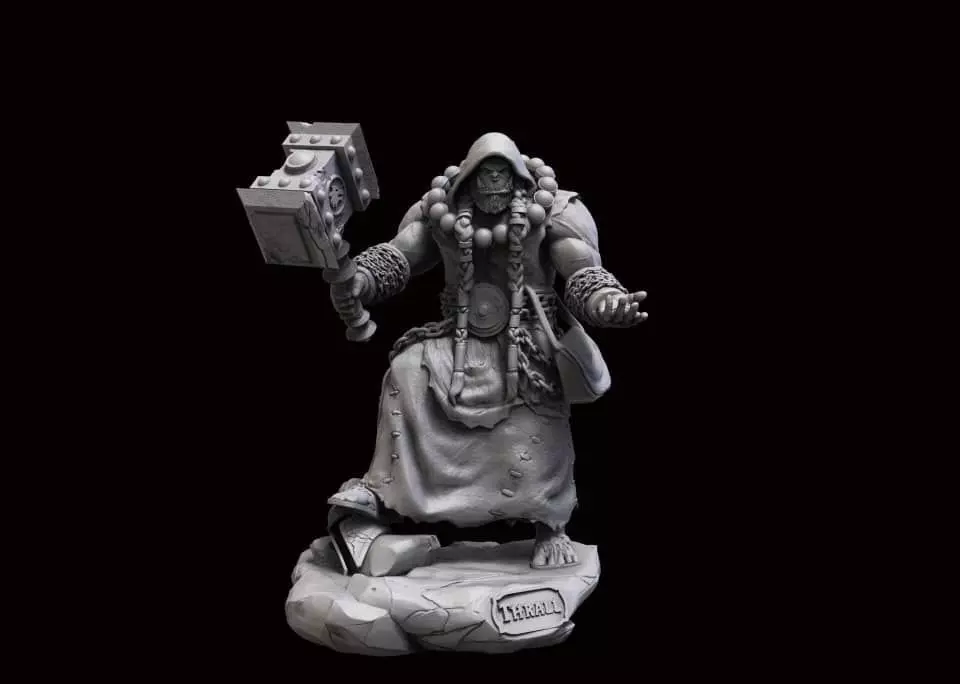Thrall warhammer dwarves statue 3D print model_0