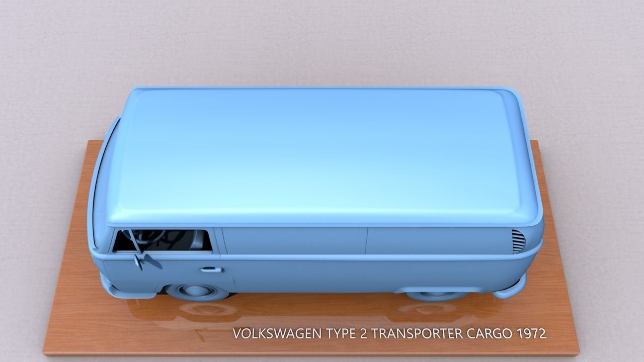 VOLKSWAGEN TRANSPORTER TYPE 2 - 1972 3D print model_6
