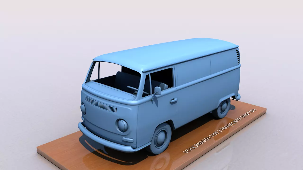VOLKSWAGEN TRANSPORTER TYPE 2 - 1972 3D print model_0