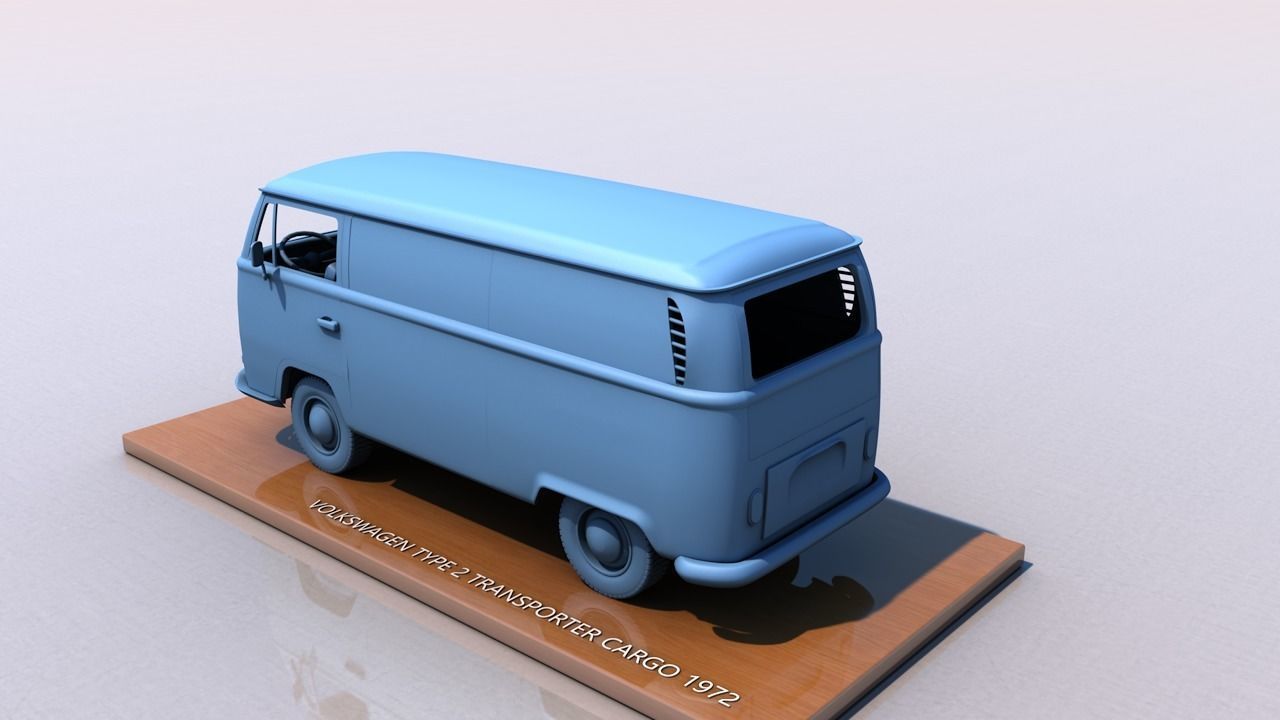 VOLKSWAGEN TRANSPORTER TYPE 2 - 1972 3D print model_5