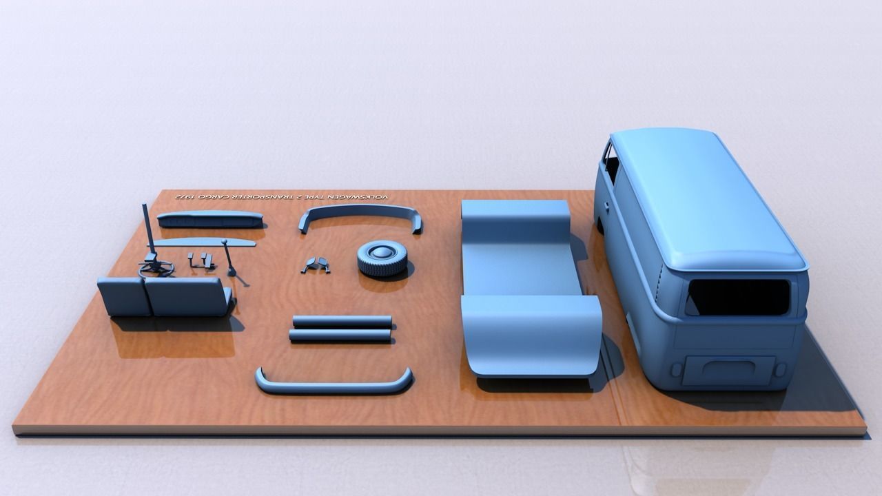 VOLKSWAGEN TRANSPORTER TYPE 2 - 1972 3D print model_4