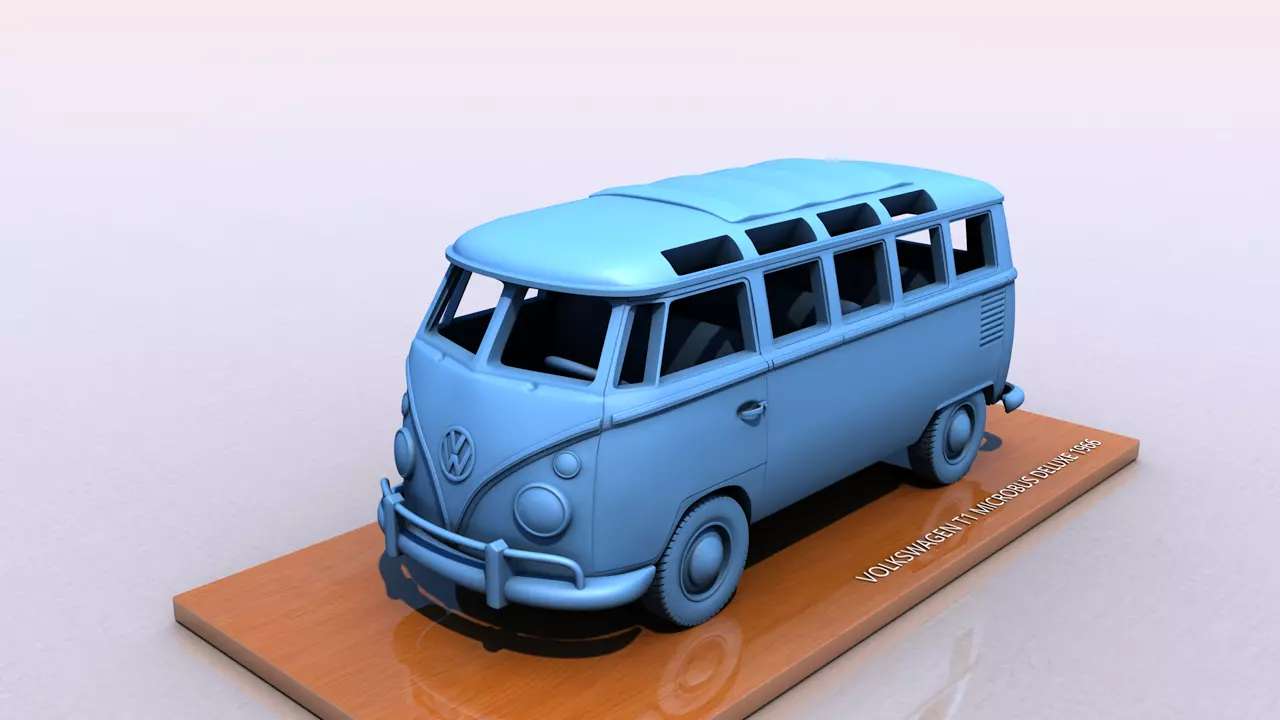 VOLKSWAGEN MICROBUS DELUXE TYPE 1 - 1968 3D print model