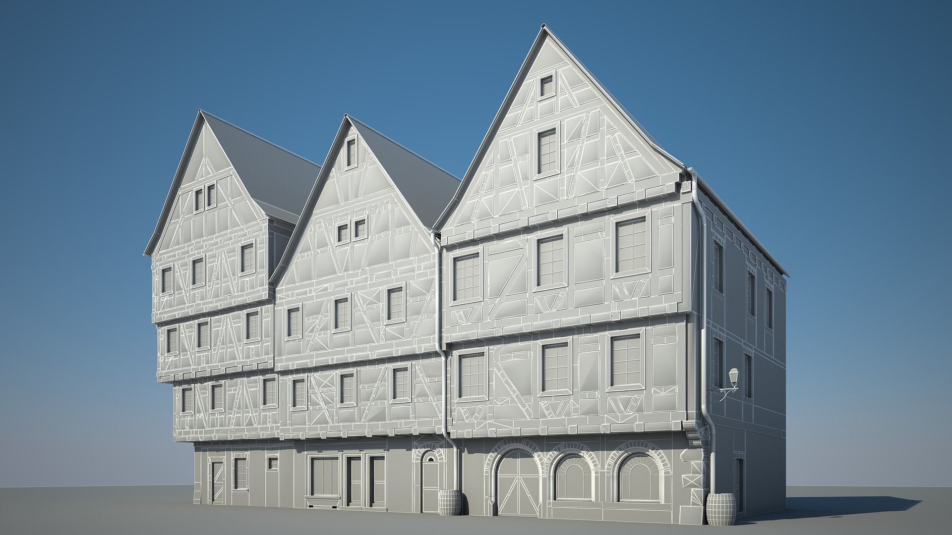 Medieval Houses III 3D model_10