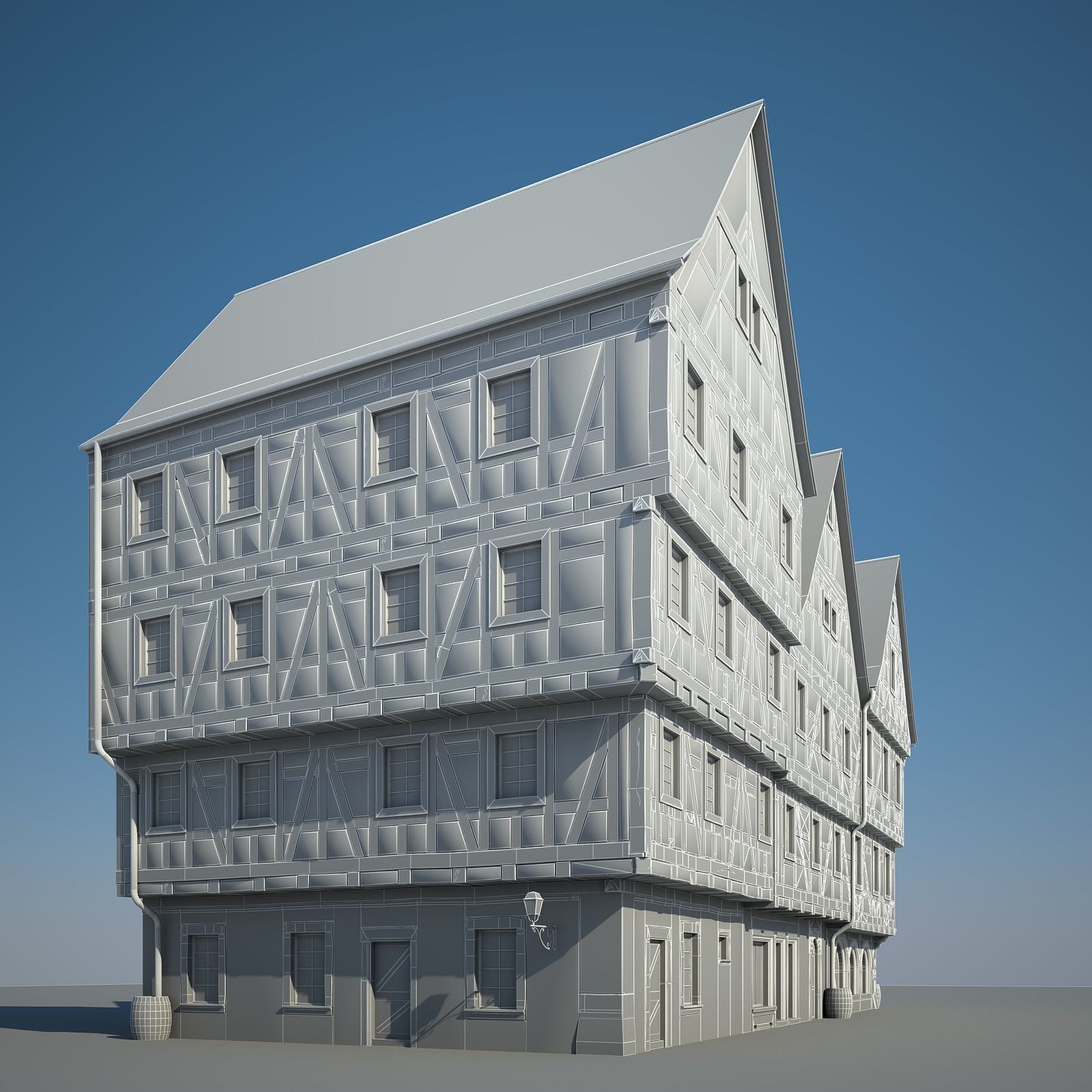 Medieval Houses III 3D model_11