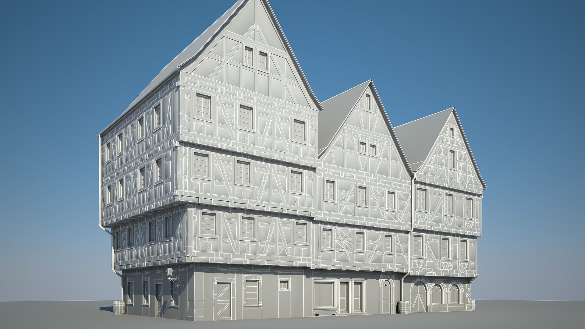 Medieval Houses III 3D model_9