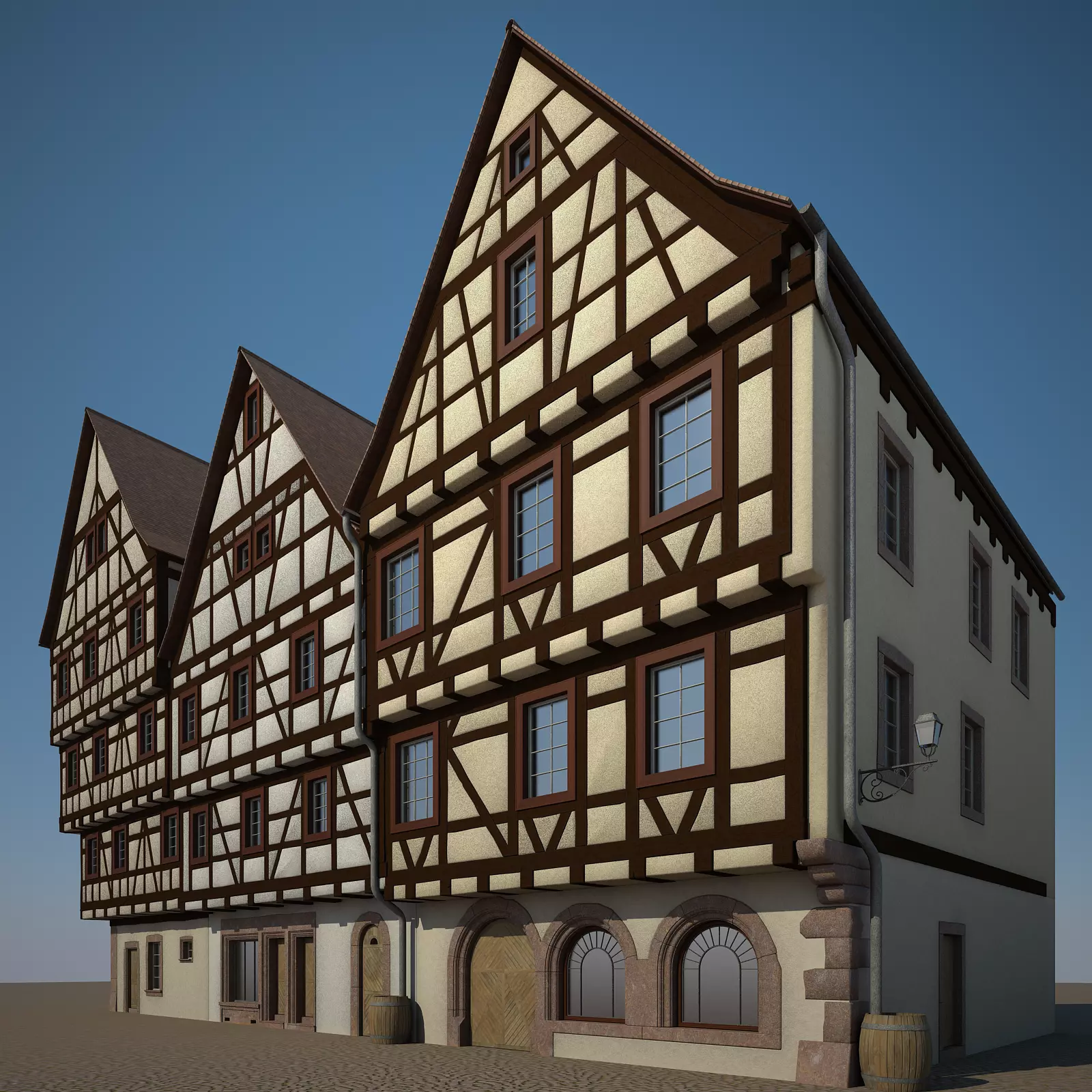 Medieval Houses III 3D model_0